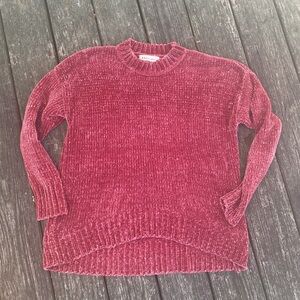 Philosophy chenille pink loose sweater medium